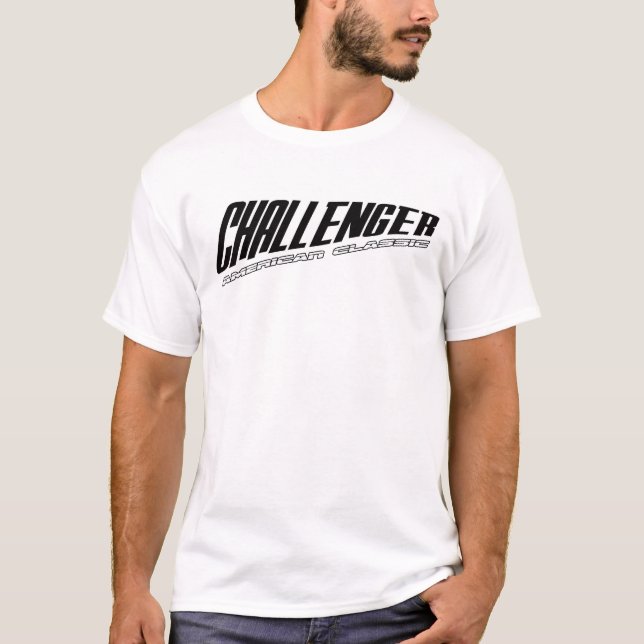 T-shirt Challengeur de Dodge - classique américain incliné (Devant)