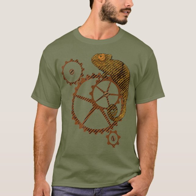 T-shirt Chamaeleon Steampunk (Devant)