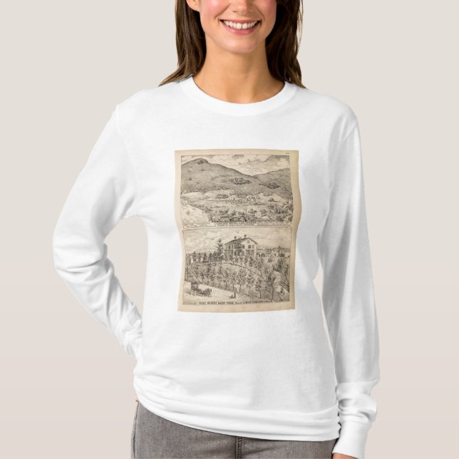 T-shirt Chambre de cascade dans le lac Dunmore (Devant)