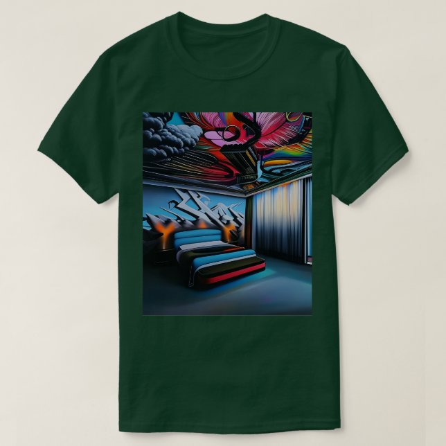 T-shirt chambre d'hôtel folle (Design devant)