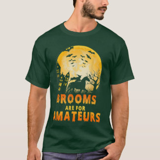 T-shirt Chambres Pour Amateurs Drôle Sorcière Équitation H