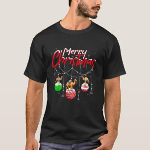 T-shirt Chameau Lover Xmas Ornement Père Noël Chameau Noël