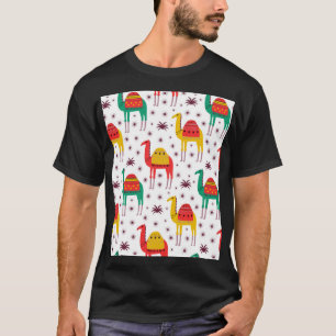 T-shirt Chameau plat, motif décorative.
