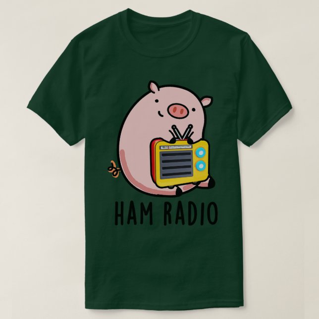 T-shirt Chameau Radio Cute Pig Pun (Design devant)