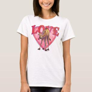 T-shirt Chameau romantique de la Saint-Valentin