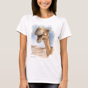 T-shirt Chameau Sourire Aquarelle Dessin Animé
