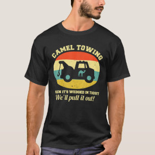 T-shirt Chameau Towing Retro Humour Adulte Dit Amusant Hau