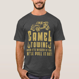 T-shirt Chameau Towing Retro Humour Adulte Dit Amusant Hau