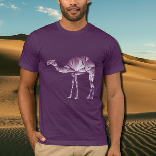 T-shirt chameaux géométriques violets la nuit