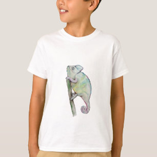 T-shirt Chameleon à aquarelle mignonne