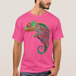 T-shirt Chameleon Animal Motif Mandala