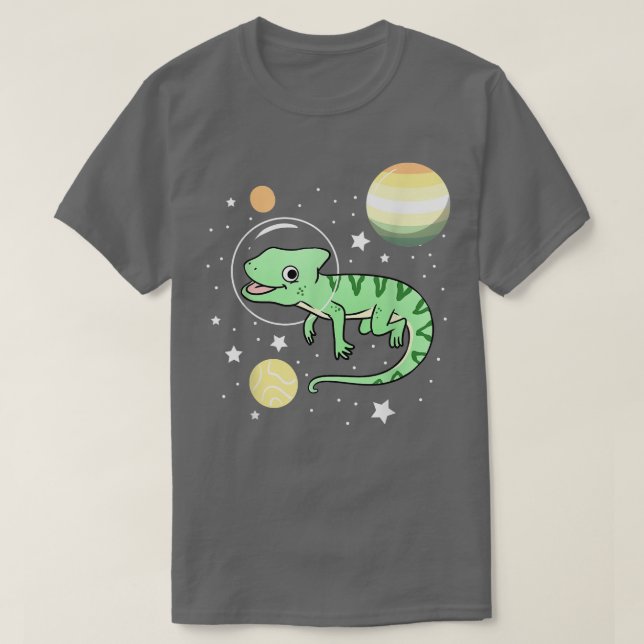 T-shirt Chameleon Astronaut Genderflor Pride  (Design devant)
