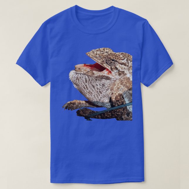 T-shirt Chameleon Avec Vecteur À Bouche Ouverte (Design devant)
