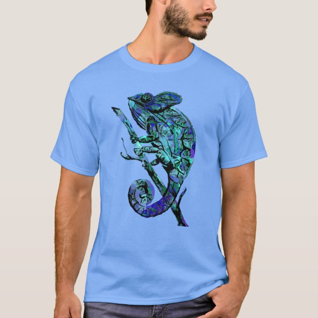 T-shirt Chameleon bleu (Devant)