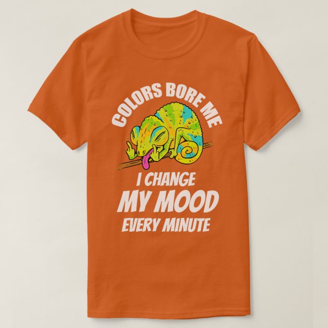T-shirt Chameleon Couleurs sont ennuyeux 2 (Design devant)