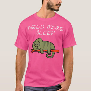 T-shirt Chaméléon Dormant Drôle Pour Le Temps Du Lit