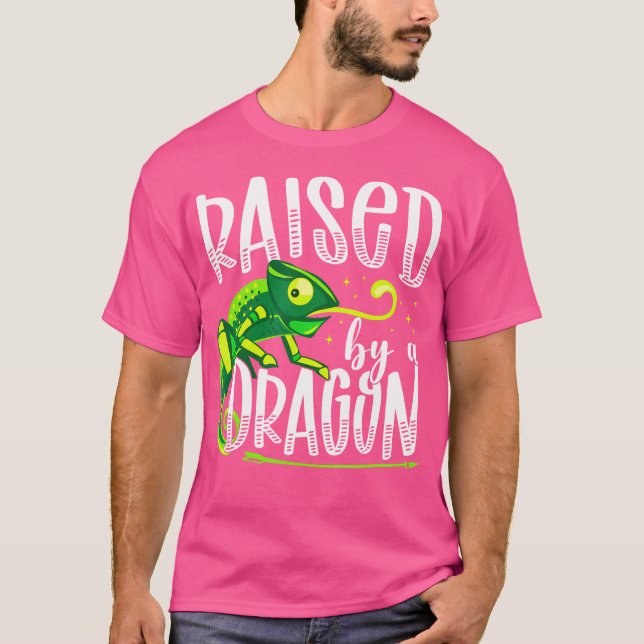T-shirt Chameleon Élevé Par Un Dragon (Devant)