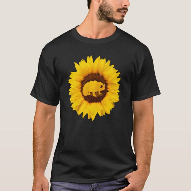 T-shirt Chameleon Femme Homme Lizard Animal Tournesol (Devant)