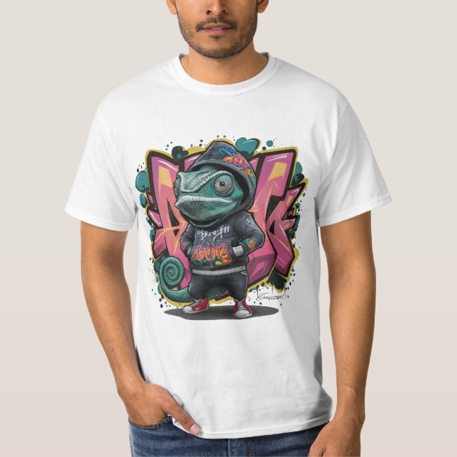 T-shirt Chameleon graffitti (Devant)