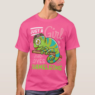 T-shirt Chameleon Juste Une Fille Qui Aime Chameleons