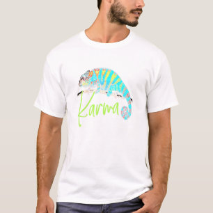 T-shirt Chameleon Karma Pun Retro années 1980 Lizard