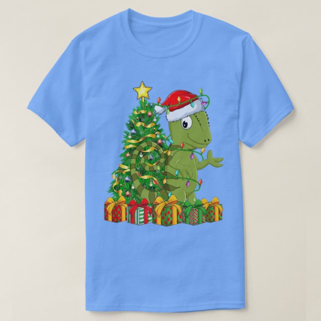 T-shirt Chameleon Lighting Xmas Tree Matching Chameleon Ch (Design devant)