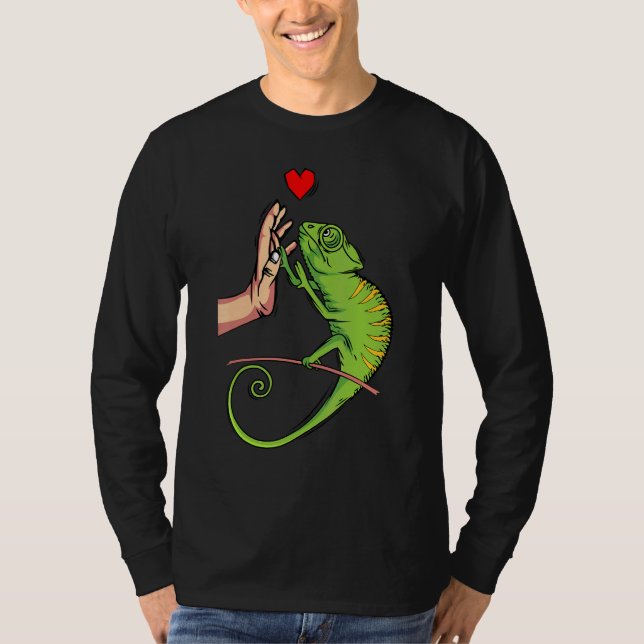 T-shirt Chameleon  Lizard Women Girls Kids (Devant)