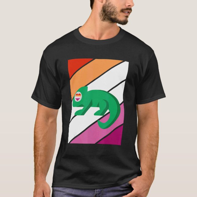 T-shirt Chameleon Pride Lesbian Flag LGBTQ Proud Ally Prid (Devant)