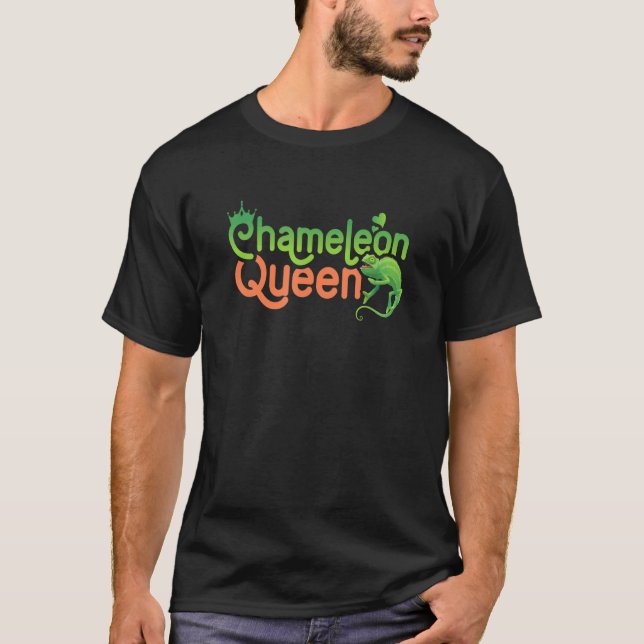 T-shirt Chameleon Queen  Chameleon Mom Lizard Reptile (Devant)