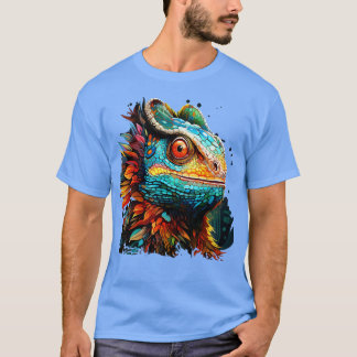 T-shirt Chameleon Rainbow