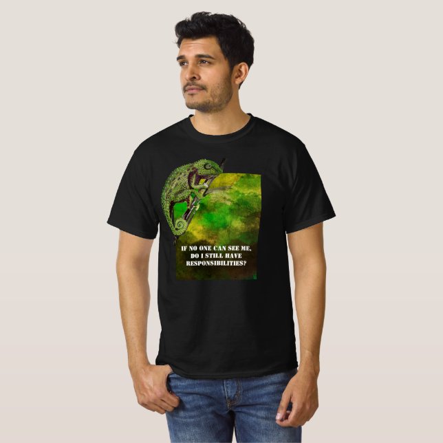 T-shirt chameleon responsabilités invisibles (Devant entier)