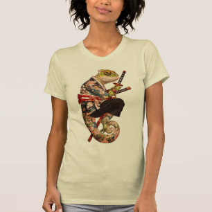 T-shirt Chameleon Samouraï – Guerrier Tatoué avec Katana