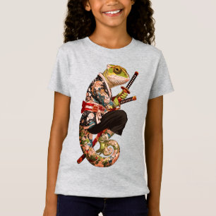 T-Shirt Chameleon Samouraï – Guerrier Tatoué avec Katana