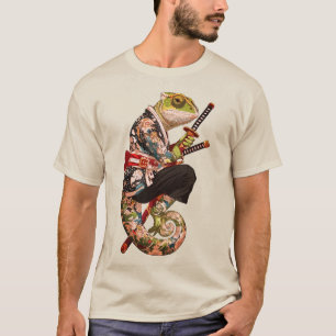 T-shirt Chameleon Samouraï – Guerrier Tatoué avec Katana