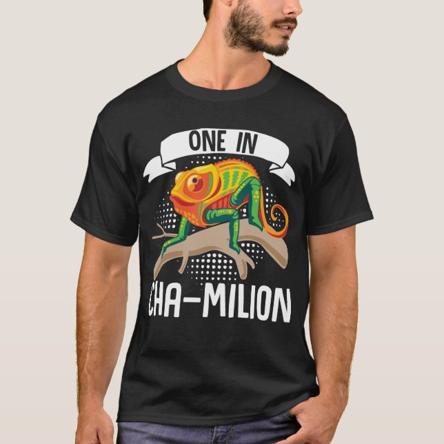 T-shirt Chameleon Un dans Chamillion Reptiles (Devant)