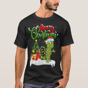 T-shirt Chameleon Xmas Décorations Père Noël Chameleon Chr
