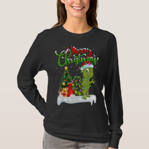 T-shirt Chameleon Xmas Décorations Père Noël Chameleon Chr