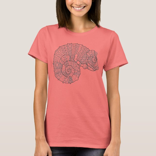 T-shirt Chameleon Zendoodle (Devant)