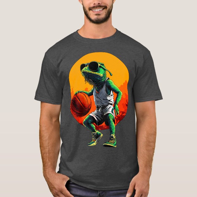 T-shirt Chameleons de basket (Devant)