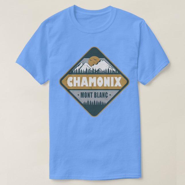 T-shirt Chamonix Mont Blanc France Randonnée Vintage (Design devant)