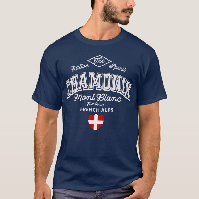 T-shirt Chamonix Mont Blanc French Alps (Devant)