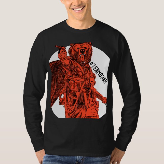 T-shirt Champ de bataille B3ar #teamb3ar orange (Devant)