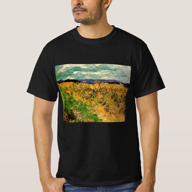 T-shirt Champ de blé aux bleuets par Vincent van Gogh (Devant)