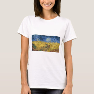 T-shirt Champ de blé avec corbeaux de Vincent van Gogh (18