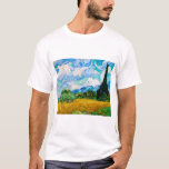 T-shirt Champ de blé avec Cyprès, Van Gogh<br><div class="desc">Vincent Willem van Gogh (30 mars 1853 - 29 juillet 1890) était un peintre post-impressionniste hollandais qui est l'une des figures les plus célèbres et influentes de l'histoire de l'art occidental. En un peu plus de dix ans, il a créé environ 2100 oeuvres, dont environ 860 peintures à l'huile, dont...</div>