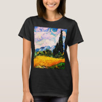 Champ de blé Vincent Van Gogh avec Cyprès