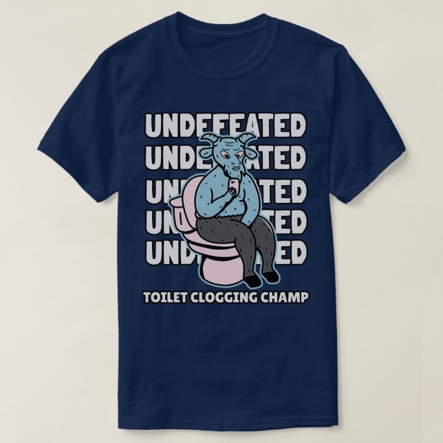 T-shirt Champ de coupe de toilettes non battu (Design devant)