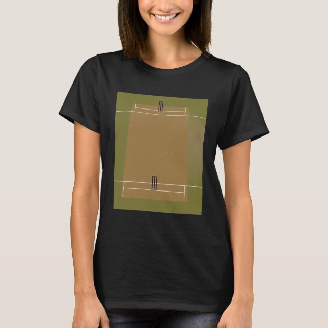T-shirt Champ de cricket (Devant)