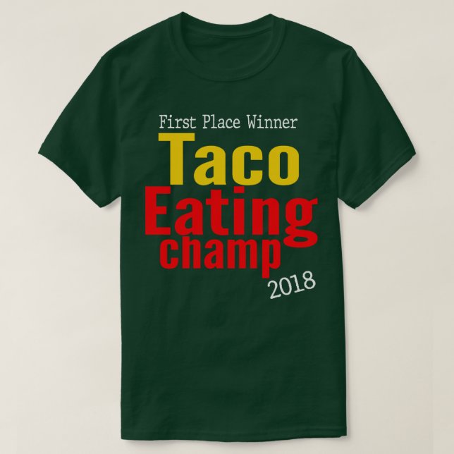 T-shirt Champ de dégustation de Taco 2018 (Design devant)