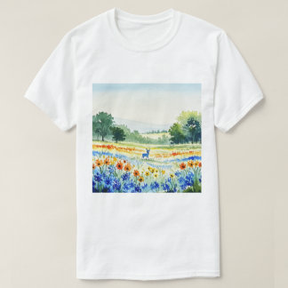T-shirt Champ de fleurs
